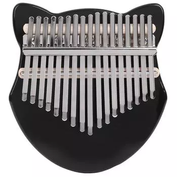 Kalimba Crystal Fox Shape Thumb Piano Kit 17 Key Beginner Music Instrument with BagBlack чёрный