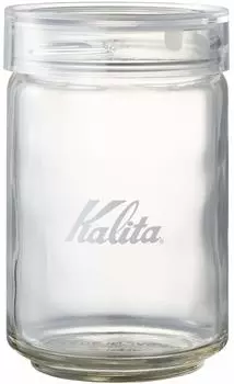 Kalita Coffee Canister Coffee Bean Storage Container Glass 300g Antibacterial Packing Low Smell Transfer Made in Japan Measuring Cup Included