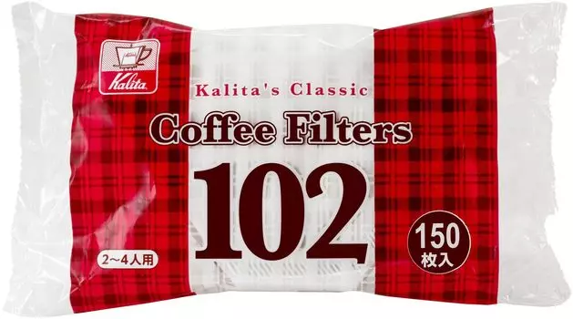 Kalita Coffee Filter 102 Фильтровальная бумага KCCF102, пакет, для 2-4 человек, 150 шт., белый #13173