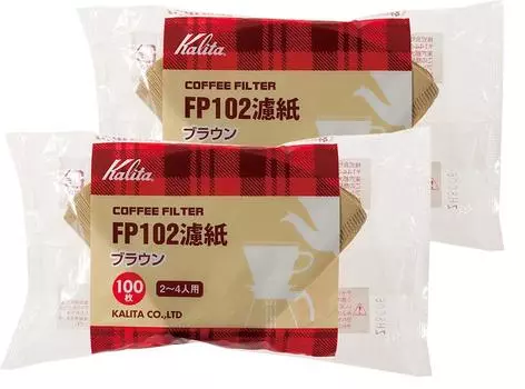 Kalita Coffee Paper Filter Trapezoid for Bringing out For 2 to 4 FP102 Filter 200 Sheets x Brown Coffee Sixtieth Respect for the Aged Flavor, People,