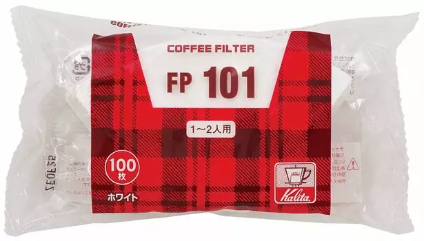 Kalita Coffee Paper Filter Trapezoid that brings out the For 100 pieces of FP101 filter White Coffee Sixtieth Respect for the Aged flavor, 1-2 people, белый