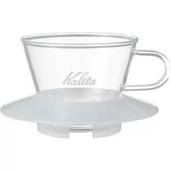 Kalita Kalita Enjoy the extraction process coffee dripper wave series For 1-2 people glass dripper Made of heat-resistant glass clear WDG-155 drip