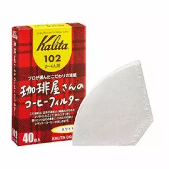 Kalita Kalita Профессионально подобранная фильтровальная бумага Фильтр из кофейной бумаги Трапеция Для 2-4 человек Кофейня 102 40 листов Белый Стильный Кемпинг