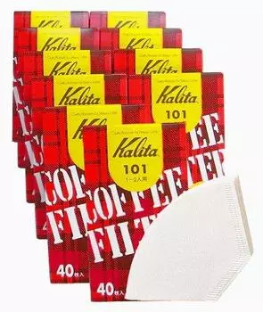 Калита Кофе Бумажный Фильтр Трапеция, которая выделяет для 1 к 2 101 фильтр 400 листов x Белый Кофе Шестидесятых Уважение к Выдержанному вкусу, люди,