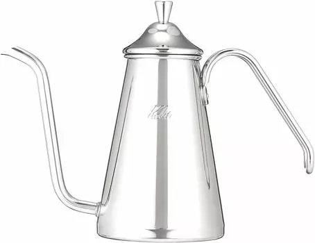 Kalita Кофейник из нержавеющей стали 700 мл с узким горлом и насадкой для открытого огня, изготовлен в Японии, Swallow Slim 700SS