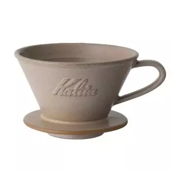 Kalita Mino Ware x Wave Dripper MI 185 Dripper Pottery for cups 2-4 (Sand Brown)