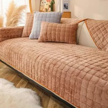 Kalnlatrmak yumuak pelu kanepe yast dz renk kaymaz kanepe klf havlu oturma odas mobile dekor iin Чехлы kanepe kapaklar 70x70cm 1pcs