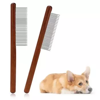 KALOLINNA Pet Set of Wooden Pet Pet Flea Hair Removal Hair Beauty Hair Comb For Dogs and Trimming Supplies Comb, 2, Comb, Comb, Cat/Sobak Comb,