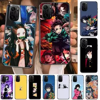 Kamado Nezuko Kimetsu No Yaiba Demon Slayer Мягкий чехол из ТПУ для телефона Xiaomi Redmi POCO F1 F2 F3 X3 Pro M3 9C 10T Lite NFC Black C Poco F1