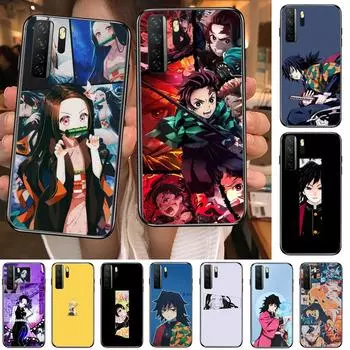 Kamado Nezuko Kimetsu No Yaiba Demon Slayer TPU Soft Black Soft Cover The Pooh For Huawei Nova 8 7 6 SE 5T 7i 5i 5Z 5 4 4E 3 3i Huawei Nova 3