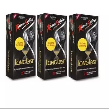 KamaSutra Long Last Condom - 20 шт. (Пакет из 3)