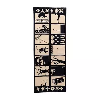 Kamawanu Chusen Tenugui Ninjutsu Training Book Made in Japan 33cm x 90cm Cotton Prime Minister Ninjutsu Training / Size 100% (Japanese Motif)