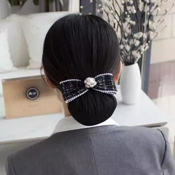 Камелия Жемчужина заколки для волос Чехол Сетка Профессиональный головной убор Женские пружинные зажимы Корейский пучок снуд B-Fine mesh