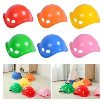 Камень для ходьбы в виде черепахового панциря с веревкой, нескользящий, для детского сада, для дома, для улицы, для малышей, образовательный, фокус, тренировка равновесия, речной мост, каменная игрушка красный