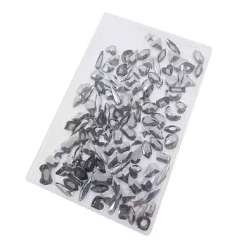 Камень для ногтей May Brown с полным камнем, смешанный камень для ногтей большой емкости MBS049, 1 шт., черный металлик