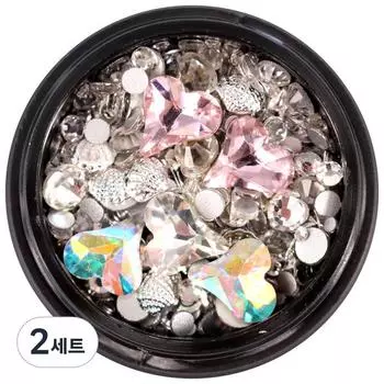Камень для ногтей NB Kidult Art Tong 11 Cham Silver Mix, NK18011 (Серебряный), 2 комплекта