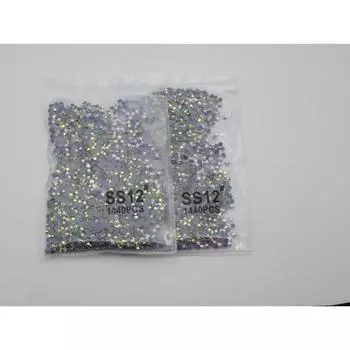 Камень для ногтей Riya House ss12 Crystal Flatback SS12 3,0-3,2 мм, исправление, 2 пакетика, опал AB