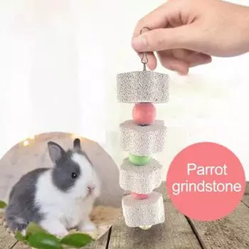 Камень для шлифования зубов птиц, пронизанный полезными минералами, очиститель зубов домашних животных для хомяков