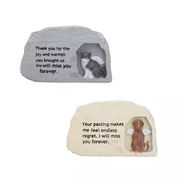Камень для урны для домашних животных Декоративная урна для заднего двора Мемориальное украшение для утраты питомца Подарок для сочувствия питомцу Мемориальный камень для заднего двора Наружная и внутренняя урна