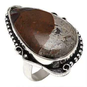 Камень кальциевый агат драгоценный камень серебряные украшения ручной работы 8