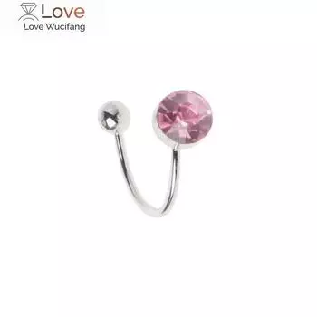 Камень клипса на серьгу кристалл уха манжета не прокалывающая ушная клипса модные украшения белый