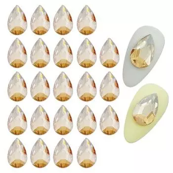 Камень May Brown Nail Droplet Stone 10 х 14 мм, золото, 25 шт.