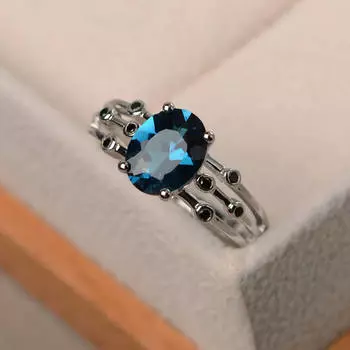 Камень по рождению Свадебный подарок Очаровательное изысканное кольцо Ювелирные изделия Кольца Драгоценный камень 12 день рождения камень девочка Помолвка 6 белый