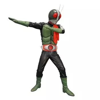 Kamen Rider 2 Mega Soft Vinyl Kit Reprint Edition Scale Общая высота 40 см Мягкий винил Неокрашенный Сборочный комплект Зеленый Нет. 1/4 Приблизительно. зелёный