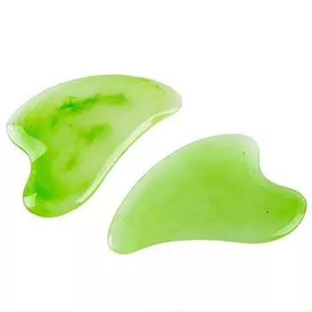 Каменная доска Гуа Ша, массажная доска для тела, шеи, пластина Гуаша, каменный массажер для лица, скребки 1 pc нефритовый