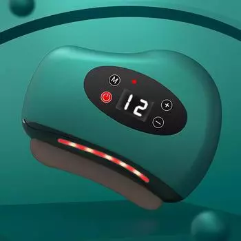 Каменная доска гуаша, электрический массажный аппарат гуаша для лица и шеи белый