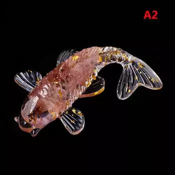 Каменная Галька Фигурка Счастливый Карп Кои Смола Мини Кварц Фантазийная Статуэтка Карпа Домашний Декор Настольное Украшение Подарок