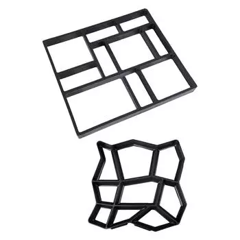 Каменная мостовая Прочные инструменты для самостоятельного изготовления Цементное литье Бетонное литье Каменное литье для заднего двора Газон Двор Открытое патио 35cmx35cmx3.6cm