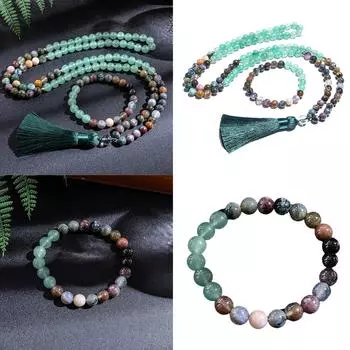 Каменный браслет Каменный браслет Агатовое ожерелье Браслет из бисера Наручные украшения Аксессуары для вечеринок Подходит для повседневной одежды 1