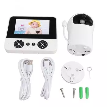 Камера для наблюдения за ребенком 4.3 дюйма HD экран 2-сторонняя связь ночное видение регулируемый угол наблюдения за ребенком