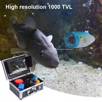 Камера для подводной рыбалки, 1000TVL, 7-дюймовый TFT-дисплей, эхолот IP68, водонепроницаемый портативный эхолот для озера, каяка, подледная рыбалка, огни ночного видения
