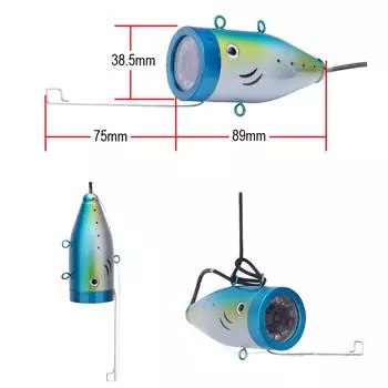 Камера для подводной рыбалки 7-дюймовый ЖК-монитор IP68 Водонепроницаемый эхолот 1000TVL EU Plug 15m