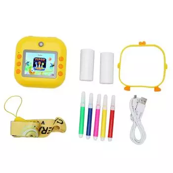 Камера мгновенной печати 2,4-дюймовый IPS-экран 48 МП 1080P Видео 8-кратный цифровой зум Термопечать Дети розовый