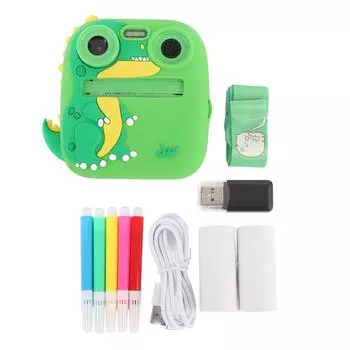 Камера мгновенной печати с двумя объективами 48MP HD, 2,8-дюймовым экраном, 4-кратным зумом и функцией мгновенной печати для селфи-камеры синий