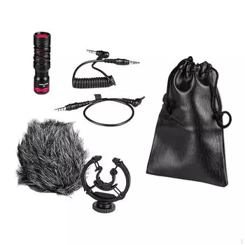 Камера Микрофон Аудио Микрофон Вспомогательный с Ветрозащитным Экраном для