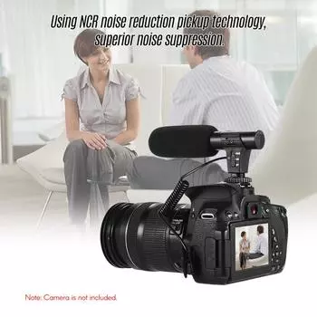 Камера, микрофон для записи видео, суперкардиоидный звукосниматель, мини-микрофон для чёрный