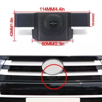 Камера переднего вида для Toyota Highlander XU50 Kluger 2014 2015 2016 2017 2018 2019 2020 HD Night Vision Parking LOGO Передняя камера CVBS 1080x720P