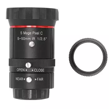 Камера с зум-объективом 5?50 мм 5 МП Фокусное расстояние C Mount Ручная диафрагма Высокое разрешение для промышленности