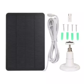 Камера Солнечная панель IP65 Водонепроницаемая камера Зарядное устройство 5 В 4 Вт Высокая эффективность для Micro USB C Белый белый
