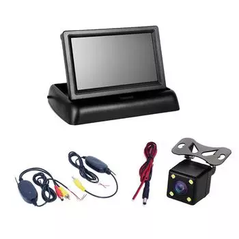 Камера заднего вида с широким углом обзора 4,3 дюйма TFT LCD Система помощи при парковке Широкоугольная камера заднего вида Монитор заднего вида