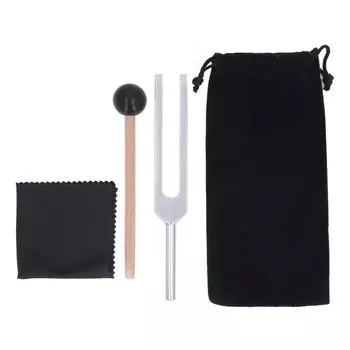 Камертон 528 Гц, алюминиевый сплав, камертон с силиконовым молоточком и салфеткой для чистки чакр