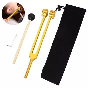 Камертон лечебный инструмент с фланелевой крышкой и молоточком 128 Гц лечебный инструмент лечебный камертон хороший лечебный инструмент серебряный