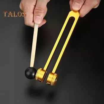 Камертон лечебный инструмент с фланелевой крышкой и молоточком 128 Гц лечебный инструмент лечебный камертон хороший лечебный инструмент для снятия стресса золотистый