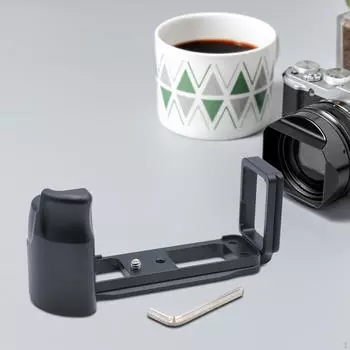 Камеры L Quick Release Plate Mount Аксессуар Подставка Горизонтальная Вертикальная Фигурная Ручка чёрный