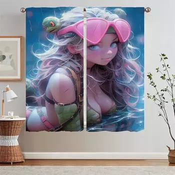 Kamesenhime Готовые Шторы Дешевые Вещи С Бесплатной Доставкой для Домашнего Интерьера Шторы Для Дома и Украшения Кухонные Шторы Шторы W50xH70cmx2pcs-CL