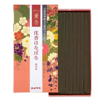 Kameyama Hanageshiki Incense Agarwood Hanabana 100g Incense Stick Low Smoke Approx. зелёный